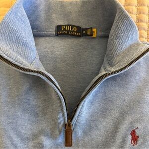 Polo Ralph Lauren Knit Quarter Zip Sweater Sky Blue - Medium